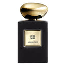 Échantillon de Cuir Noir signé Armani Privé chez Fragsplit, petit format pour tester ses accords de cuir, vanille et épices en Suisse et France.