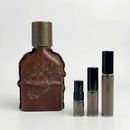 Décant Cuoium d’Orto Parisi par Fragsplit, parfum unisexe aux accents de cuir fumé, en formats 1 ml à 10 ml, livré en Suisse et France.