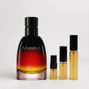Décant Fragsplit de Fahrenheit Parfum de Dior, un parfum masculin chaud aux notes de cuir et de vanille. Formats 1 ml à 10 ml, Suisse et France.