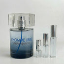 Décant Fragsplit de L'Homme Libre par Yves Saint Laurent, en formats 1 ml à 10 ml pour tester ce parfum masculin sur la peau.