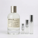 Décant Fragsplit de Santal 33 par Le Labo, en formats 1 ml, 2 ml, 5 ml ou 10 ml pour essayer ce parfum sur la peau en Suisse et France.