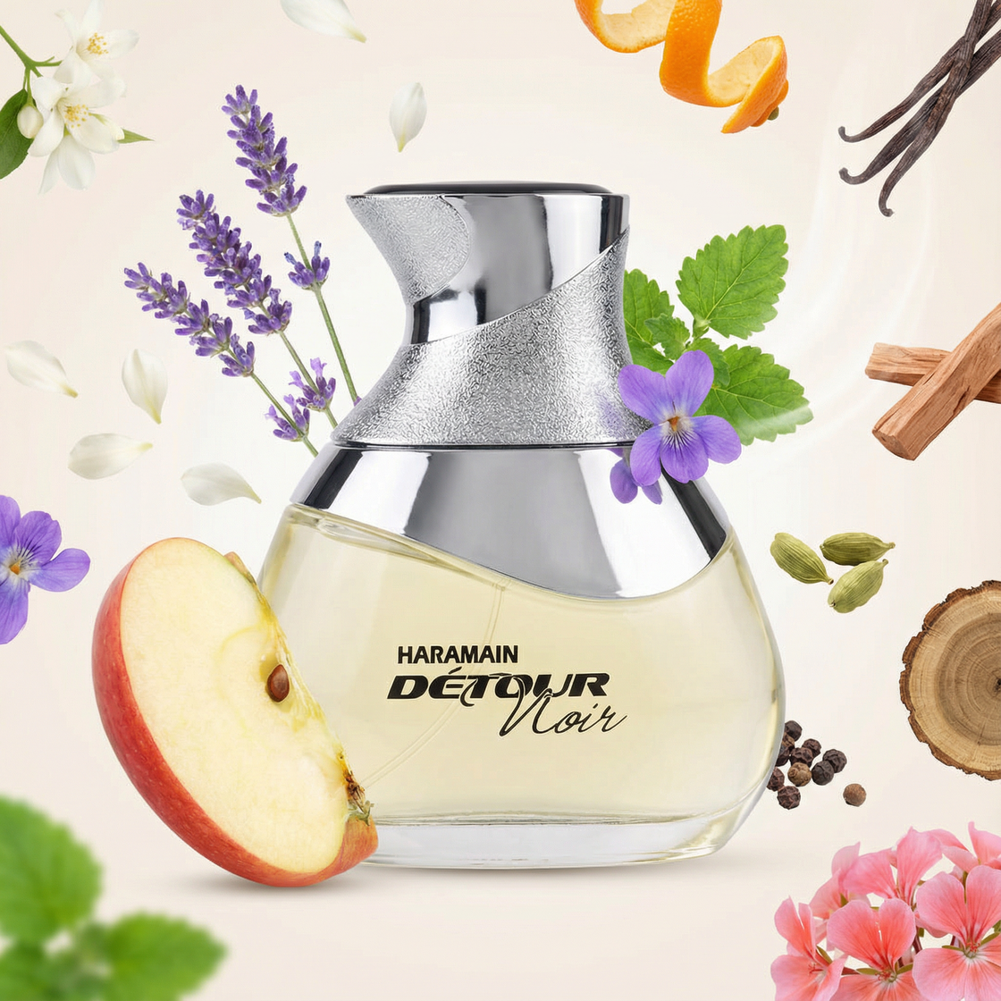 Al Haramain Detour Noir - FragSplit - Échantillons de parfums Suisse