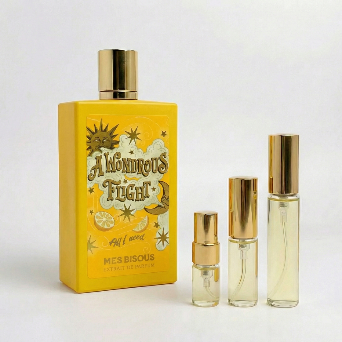 A Wondrous Flight de Mes Bisous en décant Fragsplit : échantillon unisexe à essayer sur la peau, formats 1 ml à 10 ml, livré en Suisse et France.