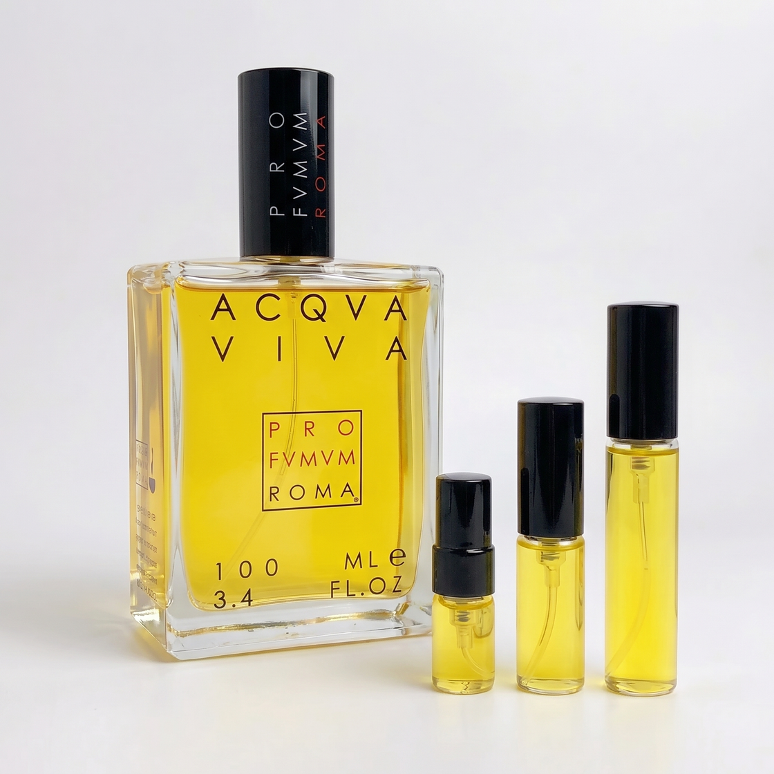 Décant Fragsplit d’Acqua Viva de Profumum Roma, parfum citronné unisexe en formats 1 ml, 2 ml, 5 ml ou 10 ml, livré en Suisse et France.