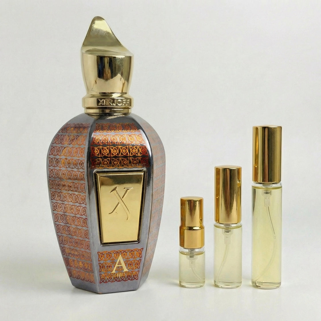 Décant unisexe Alexandria 3 de Xerjoff, échantillon Fragsplit en 1 ml, 2 ml, 5 ml ou 10 ml, à essayer sur la peau en Suisse et France.