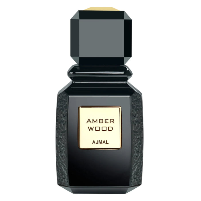 Échantillon Amber Wood d'Ajmal par Fragsplit : testez ses notes boisées, ambrées et épicées sur la peau avant achat, en Suisse et France.