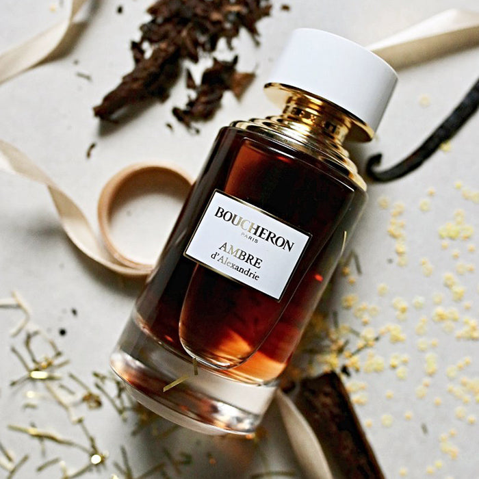 Essayez Ambre d’Alexandrie de Boucheron avec un décant Fragsplit de 1 ml à 10 ml, livré en Suisse et en France pour le tester sur peau.