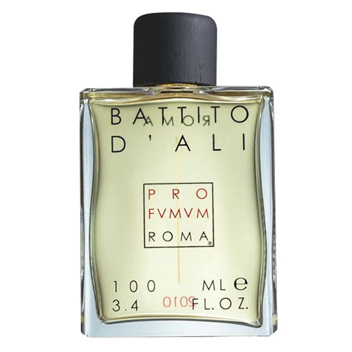 Échantillon de Battito d'Ali par Profumum Roma en petit format Fragsplit, pratique pour tester avant d'acheter en Suisse et en France.