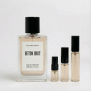 Décant Fragsplit de Beton Brut par Atelier Oblique, en formats 1ml, 2ml, 5ml ou 10ml pour tester ses facettes minérales sur la peau.