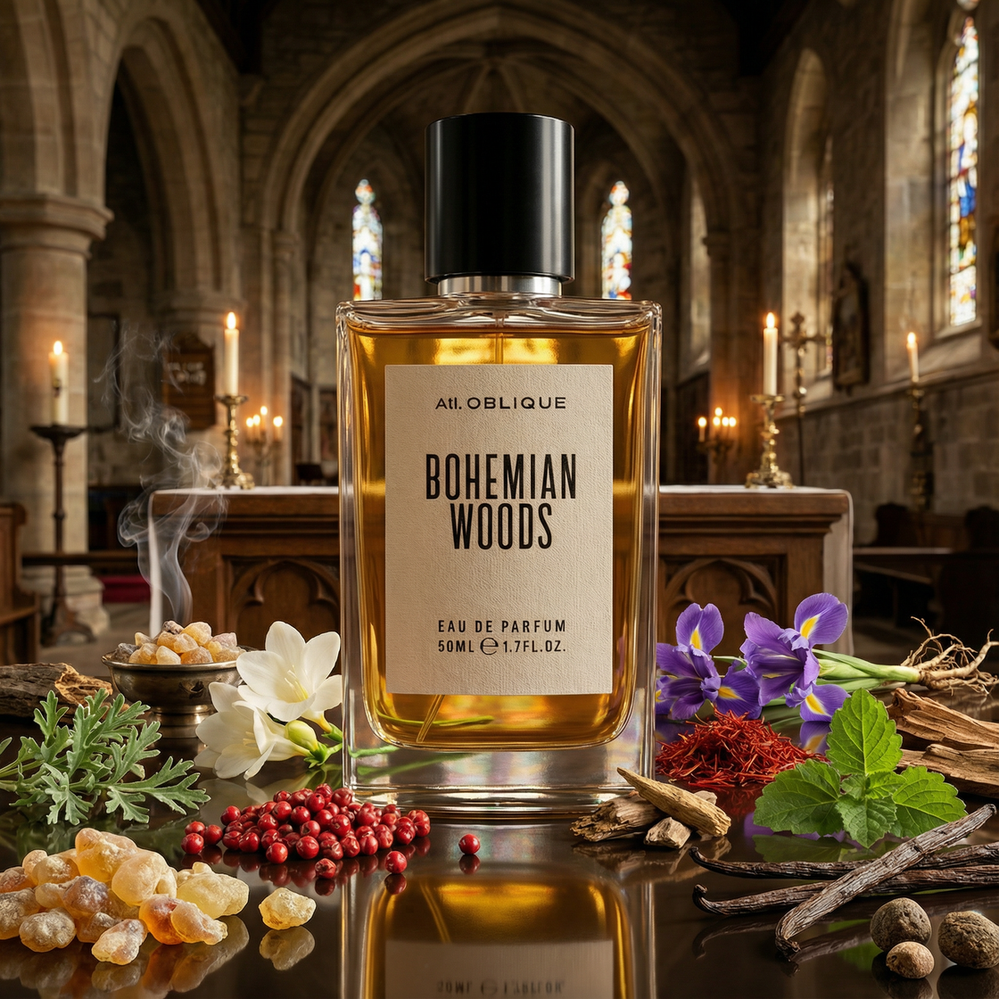 Bohemian Woods d'Atelier Oblique en décant Fragsplit de 1 ml, 2 ml, 5 ml ou 10 ml, un petit format pour découvrir le parfum sur la peau.