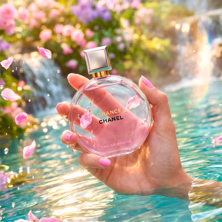 Chance Eau Splendide von Chanel: Originalprobe von Fragsplit, offizielles Muster zum Testen auf der Haut vor dem Kauf, mit Versand in die Schweiz und nach Frankreich.