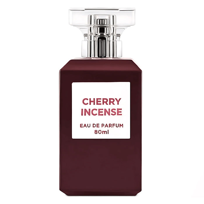 Échantillon Cherry Incense de Fragrance World en petit format Fragsplit, idéal pour essayer ce parfum cerise et encens avant d’acheter.