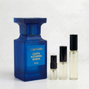 Décant Fragsplit de Costa Azzurra Acqua par Tom Ford, en formats 1 ml à 10 ml pour tester ses notes marines sur peau, livré en Suisse et France.