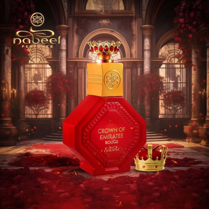 Découvrez Crown of Emirates Rouge de Nabeel en petit format Fragsplit de 1 ml, 2 ml, 5 ml ou 10 ml, idéal pour tester avant achat.