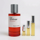 Décant Fragsplit de Cuir Infrarouge par Maison Crivelli, en formats 1 ml à 10 ml pour tester sur la peau, livré en Suisse et France.
