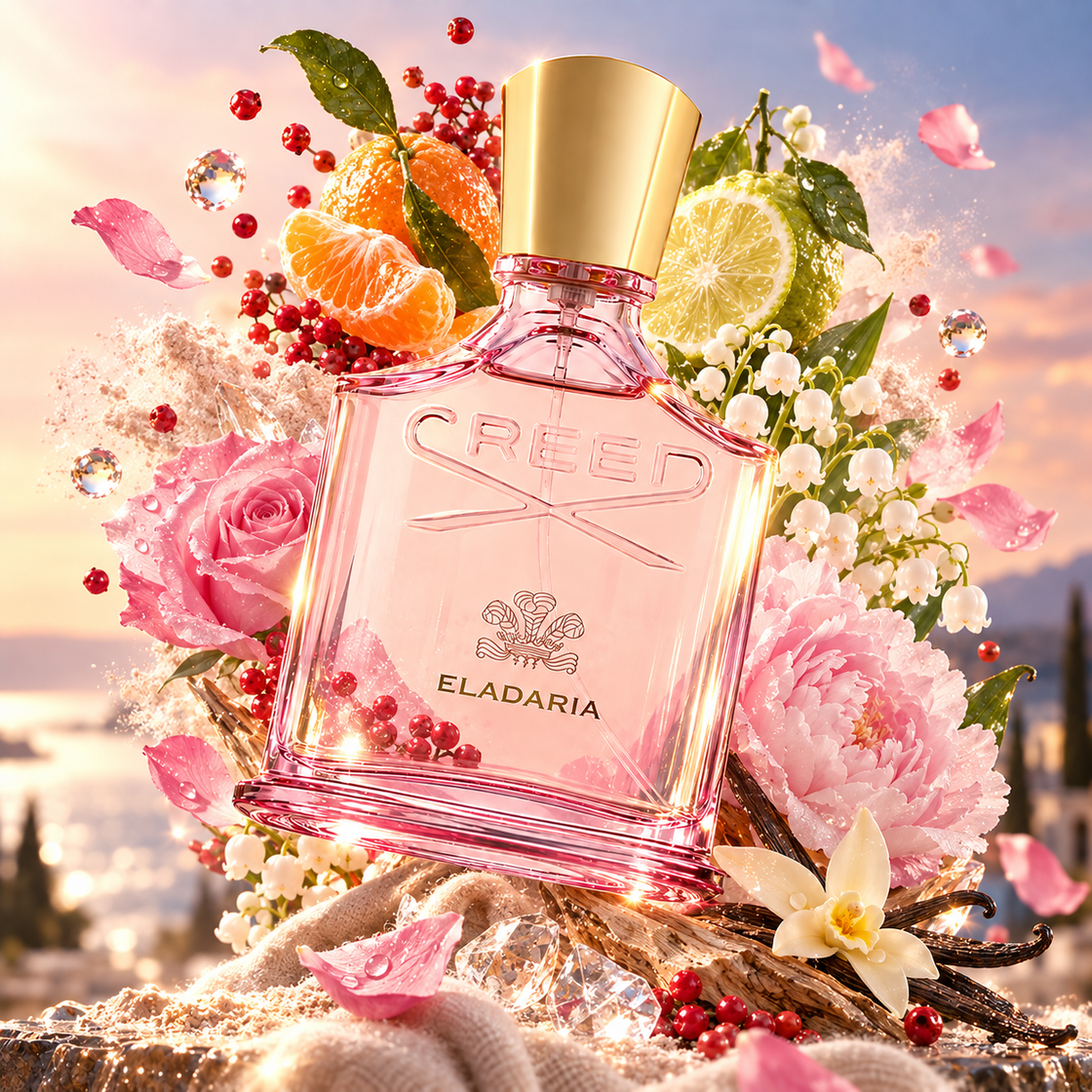 Sample officiel Fragsplit d’Eladaria Creed, échantillon original féminin pour essayer le parfum sur la peau avant achat, en Suisse et France.
