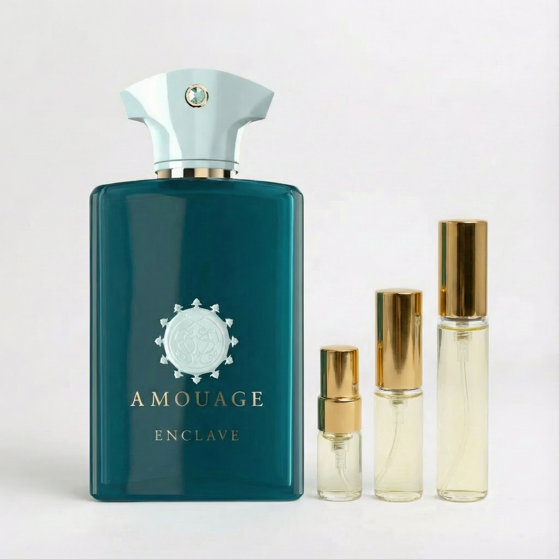 Enclave d'Amouage en décant Fragsplit, formats 1 ml, 2 ml, 5 ml ou 10 ml pour tester sur la peau, livré en Suisse et France.