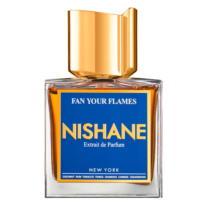 Échantillon Fan Your Flames de Nishane, aux notes de coco, rhum et tabac, à tester avant achat avec livraison en Suisse et en France.
