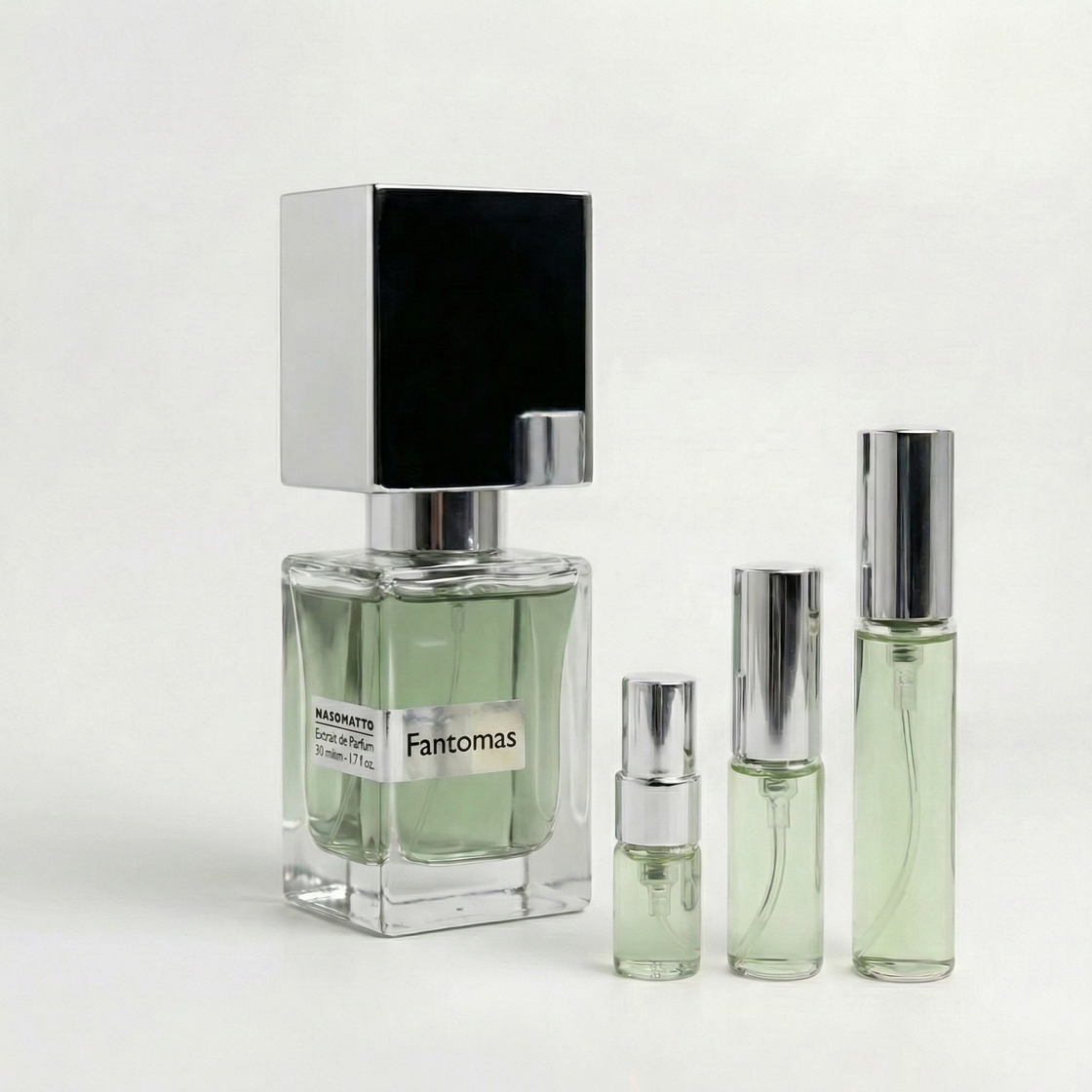 Décant Fragsplit de Fantomas par Nasomatto, parfum unisexe à essayer sur la peau en formats 1 ml, 2 ml, 5 ml ou 10 ml, livré en Suisse et France.