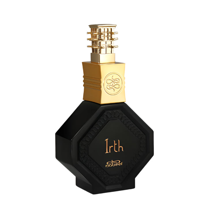 Échantillon Fragsplit d’Irth de Nabeel en petit format, idéal pour tester ce parfum unisexe avant achat, avec livraison en Suisse et en France.