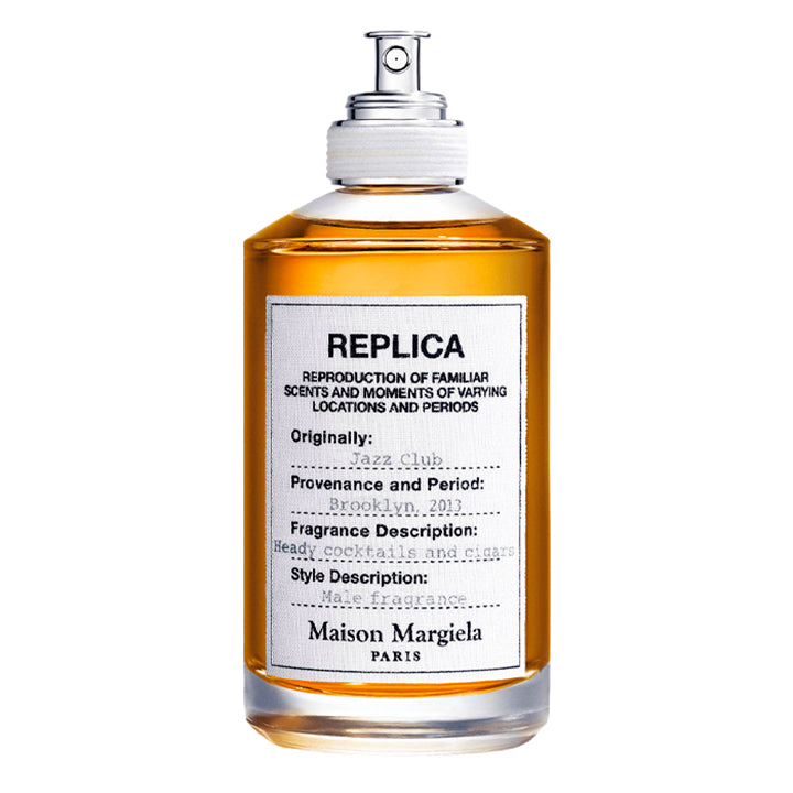 Échantillon Jazz Club de Maison Margiela par Fragsplit : un parfum ambré, boisé et fumé à essayer sur la peau avant achat, en 1 ml à 10 ml.