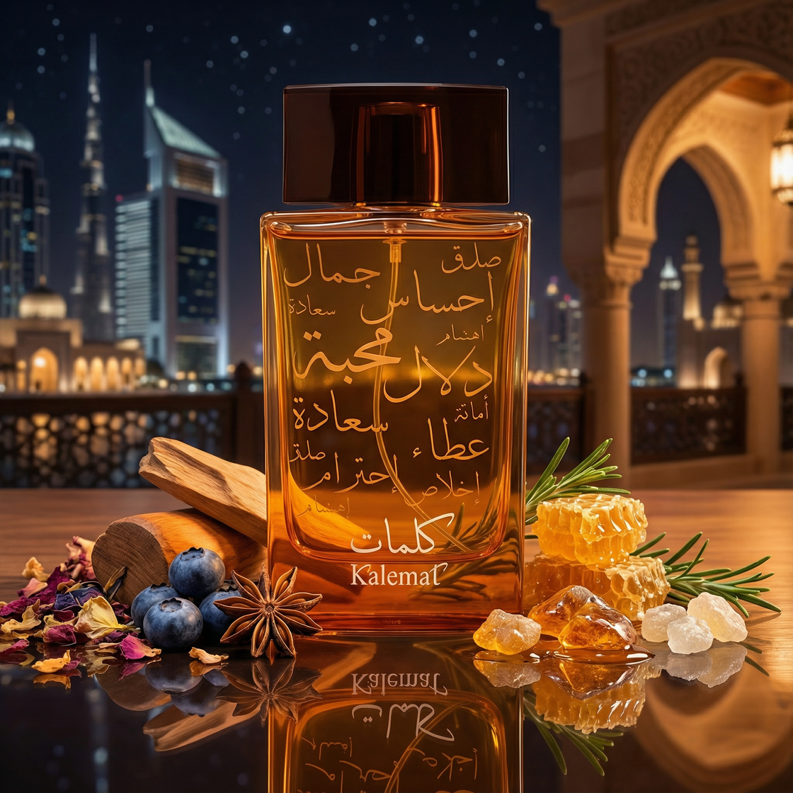 Testez Kalemat d'Arabian Oud en décant Fragsplit de 1 ml, 2 ml, 5 ml ou 10 ml, un petit format idéal pour découvrir ce parfum unisexe.