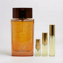Décant Fragsplit de Kalemat par Arabian Oud, un parfum ambré unisexe à essayer sur la peau en formats 1 ml, 2 ml, 5 ml ou 10 ml.