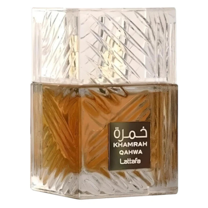 Testez Khamrah Qahwa de Lattafa en échantillon Fragsplit avant d’acheter, en petit format livré en Suisse et en France.