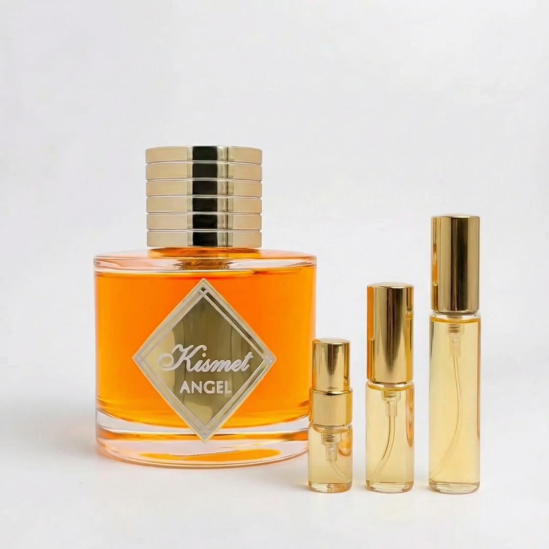 Décant Fragsplit de Kismet Angel par Maison Alhambra, un parfum unisexe gourmand à tester en formats 1 ml, 2 ml, 5 ml ou 10 ml.