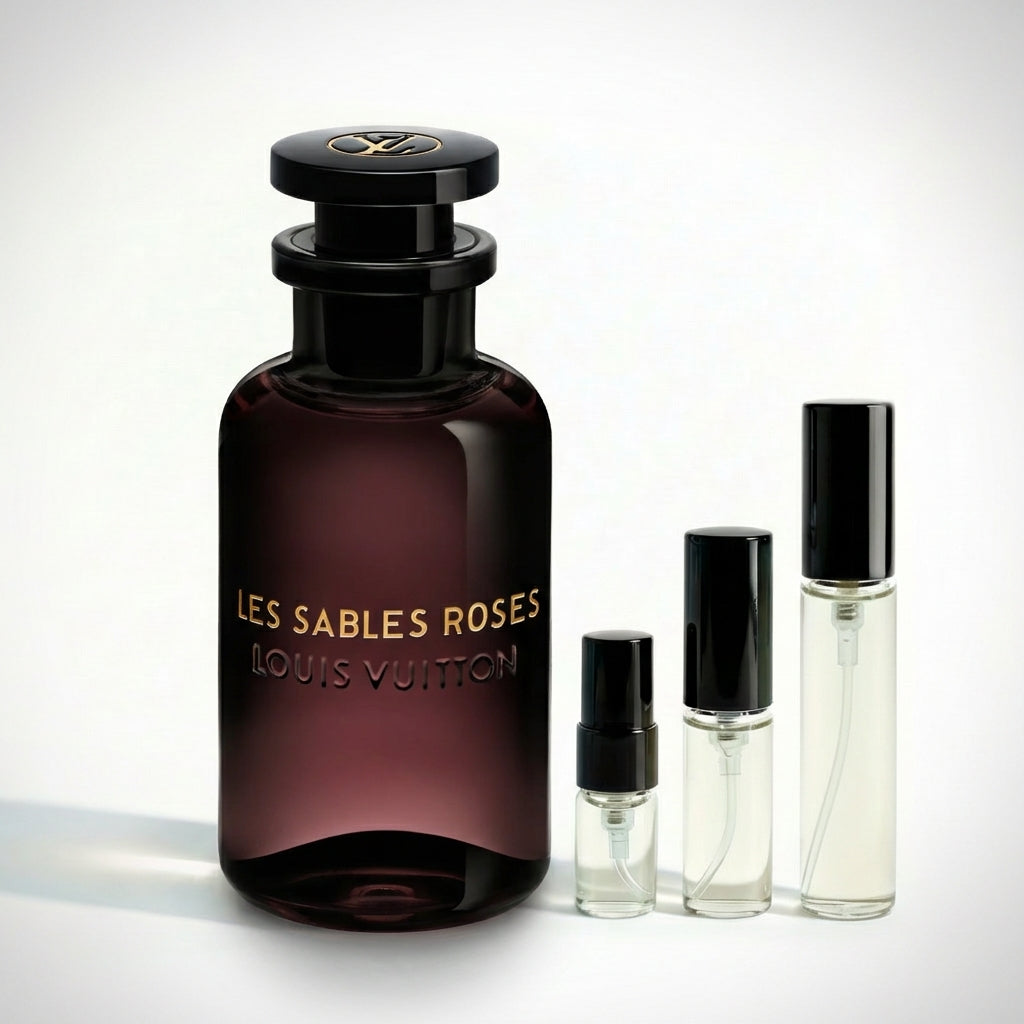 Photo principale du décant Fragsplit Les Sables Roses de Louis Vuitton, en formats 1 ml, 2 ml, 5 ml et 10 ml, livré en Suisse et France.
