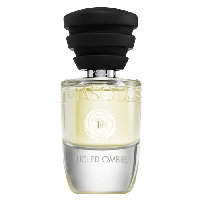 Échantillon de Luci Ed Ombre de Masque Milano : un petit format Fragsplit pour tester ses notes d’encens, de tubéreuse et de mousse.