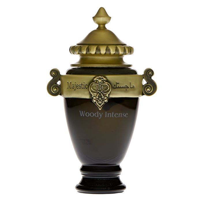 Échantillon Majestic Woody Intense d’Arabian Oud : découvrez son caractère boisé intense en petit format, livré en Suisse et en France.