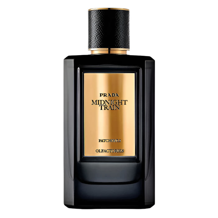 Échantillon de Midnight Train de Prada Olfactories : découvrez ses accents ambrés et boisés en petit format avant d’acheter le parfum.