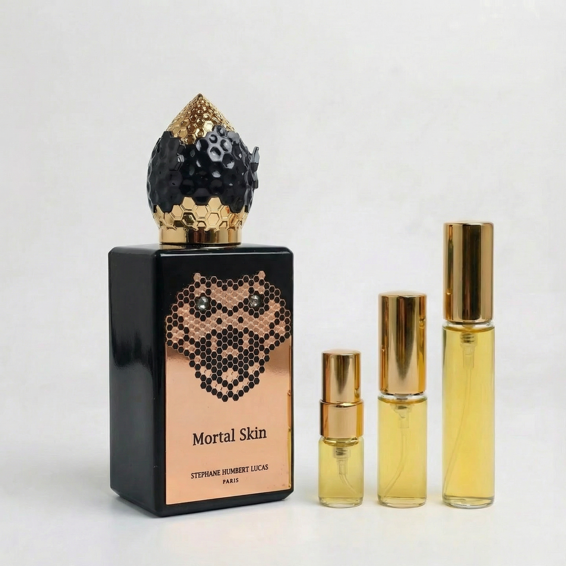 Mortal Skin de Stéphane Humbert Lucas en décant Fragsplit, échantillon de 1 à 10 ml pour tester avant d’acheter, livraison Suisse et France.