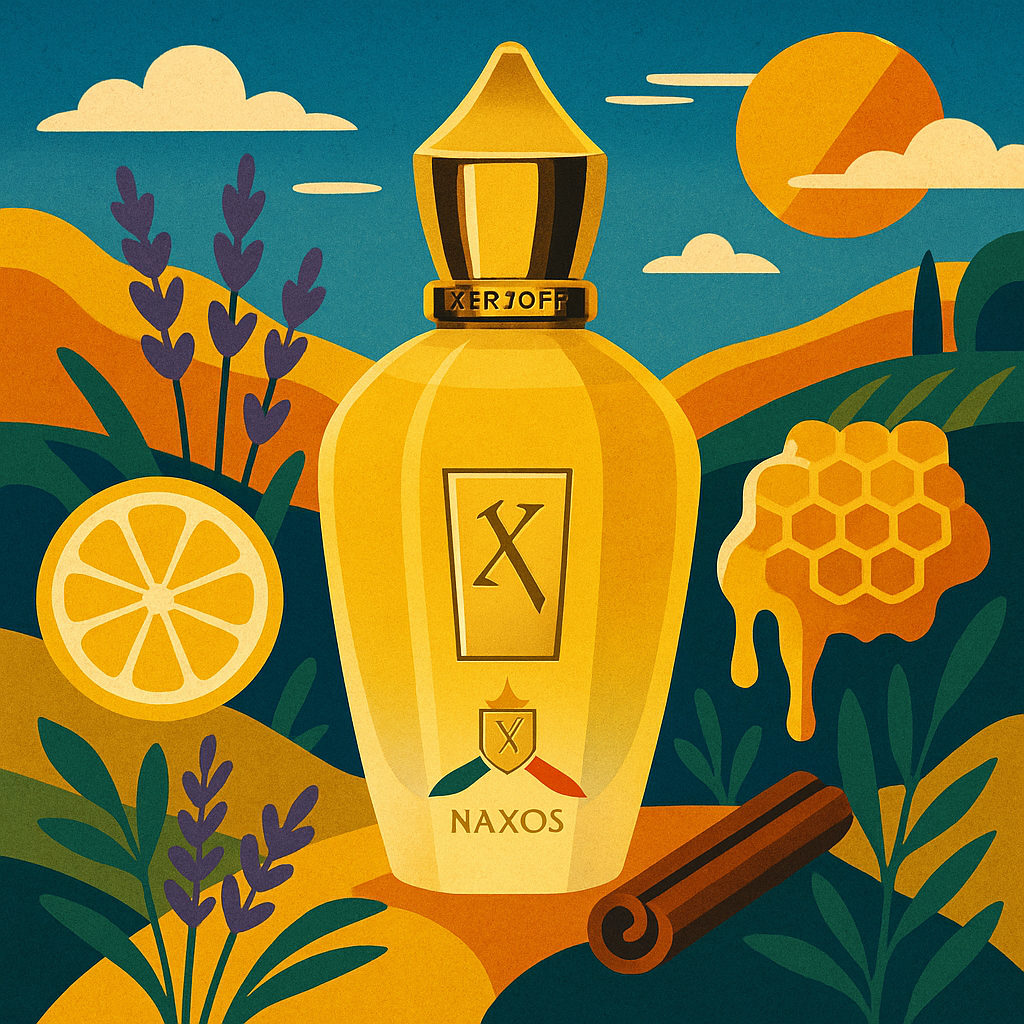 Petit format Fragsplit pour découvrir Naxos de Xerjoff, un parfum aux accords de tabac, miel et lavande, sans acheter le flacon entier.