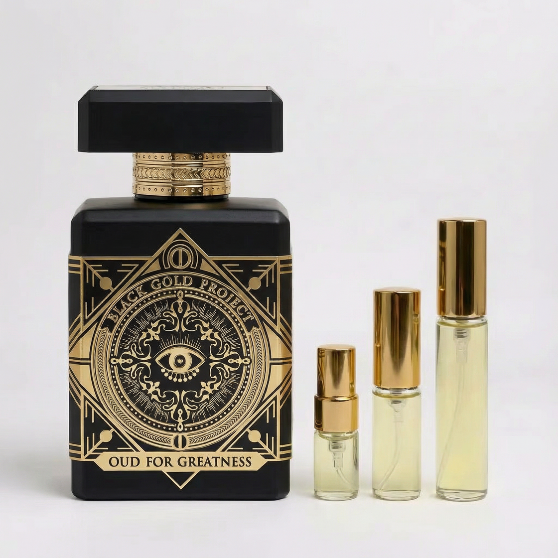 Décant Fragsplit d’Oud For Greatness par Initio, en formats 1 ml, 2 ml, 5 ml ou 10 ml, pour essayer ce parfum unisexe sur la peau.