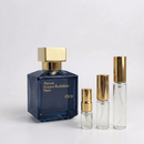 Décant Oud de Maison Francis Kurkdjian, échantillon à tester avant d’acheter, disponible en 1ml, 2ml, 5ml ou 10ml en Suisse et France.