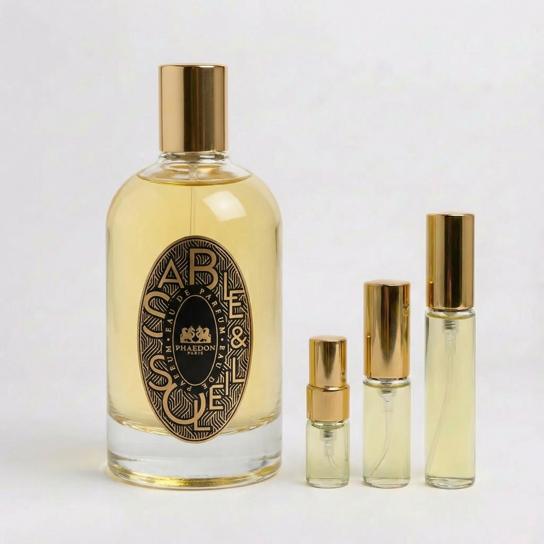 Décant Fragsplit de Sable et Soleil par Phaedon, en formats 1 ml, 2 ml, 5 ml ou 10 ml, pour essayer ce parfum sur la peau en Suisse et France.