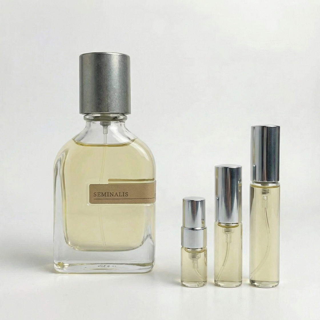 Décant Fragsplit de Seminalis par Orto Parisi, parfum unisexe à essayer sur la peau, en formats 1 ml, 2 ml, 5 ml ou 10 ml.