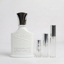 Décant Fragsplit de Silver Mountain Water de Creed, en formats 1 ml à 10 ml pour tester sa fraîcheur sur la peau, livré en Suisse et France.