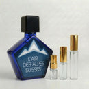 Décant Fragsplit de L'air des Alpes Suisses de Tauer, en formats 1 ml à 10 ml pour essayer sur la peau, livré en Suisse et en France.