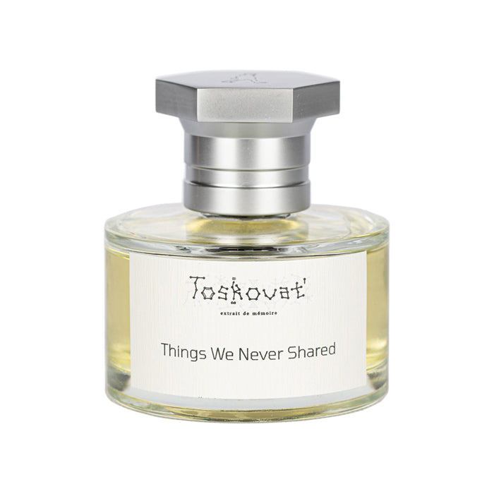 Échantillon de Things We Never Shared par Toskovat chez Fragsplit, un petit format idéal pour tester avant d’acheter, livré en Suisse et France.