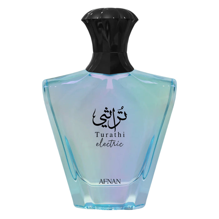 Échantillon Turathi Electric d’Afnan en décant Fragsplit de 1ml, 2ml, 5ml ou 10ml : testez ce parfum unisexe sans acheter tout de suite un flacon complet.
