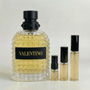 Décant Fragsplit de Uomo Yellow Dream de Valentino, en formats 1 ml à 10 ml, pour essayer ce parfum masculin sur la peau en Suisse et France.