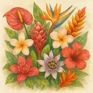 Notes de fleurs exotiques
